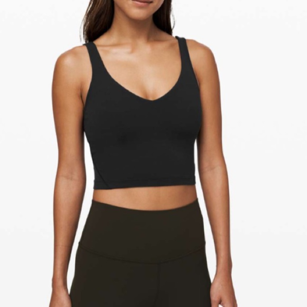 Lululemon Women The Align Tank crop  Top Black Sz 6 NWT